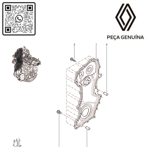 135021465R  TAMPA -CAPA- DA CORRENTE DO MOTOR MASTER 2.3 16V M9T  RN 21465R -4-